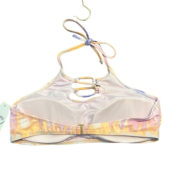 NWT HOT WATER TIE DYE HALTER BIKINI TOP - Picture 2 of 3